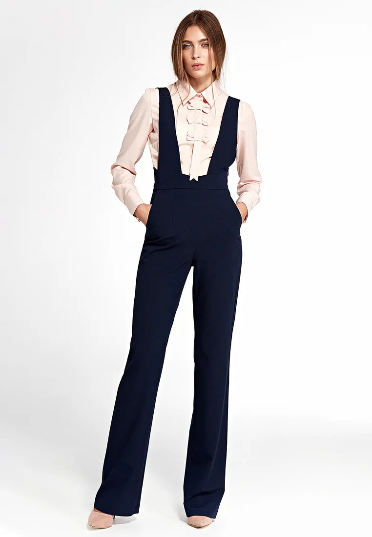 Women's elegant jumpsuit Nife, dark blue