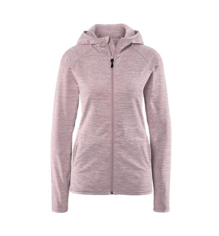 Спортен дамски суитчърт с качулка, розов