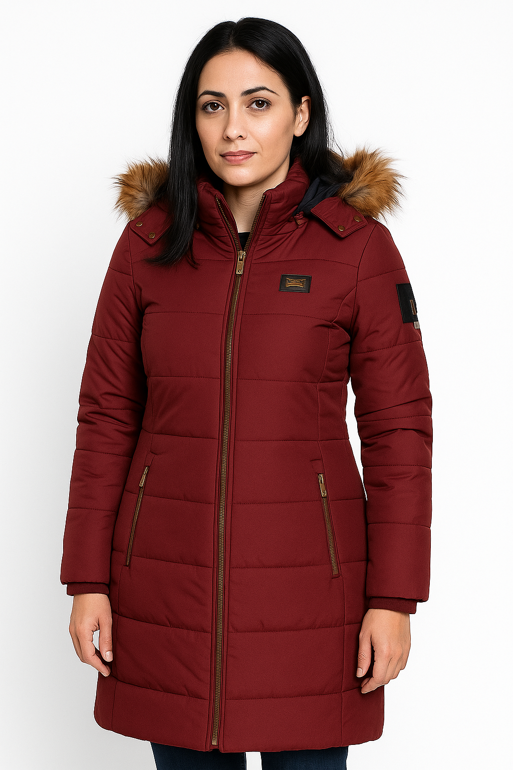 Women's winter quilted jacket SIR RAYMOND TAILOR, burgundy