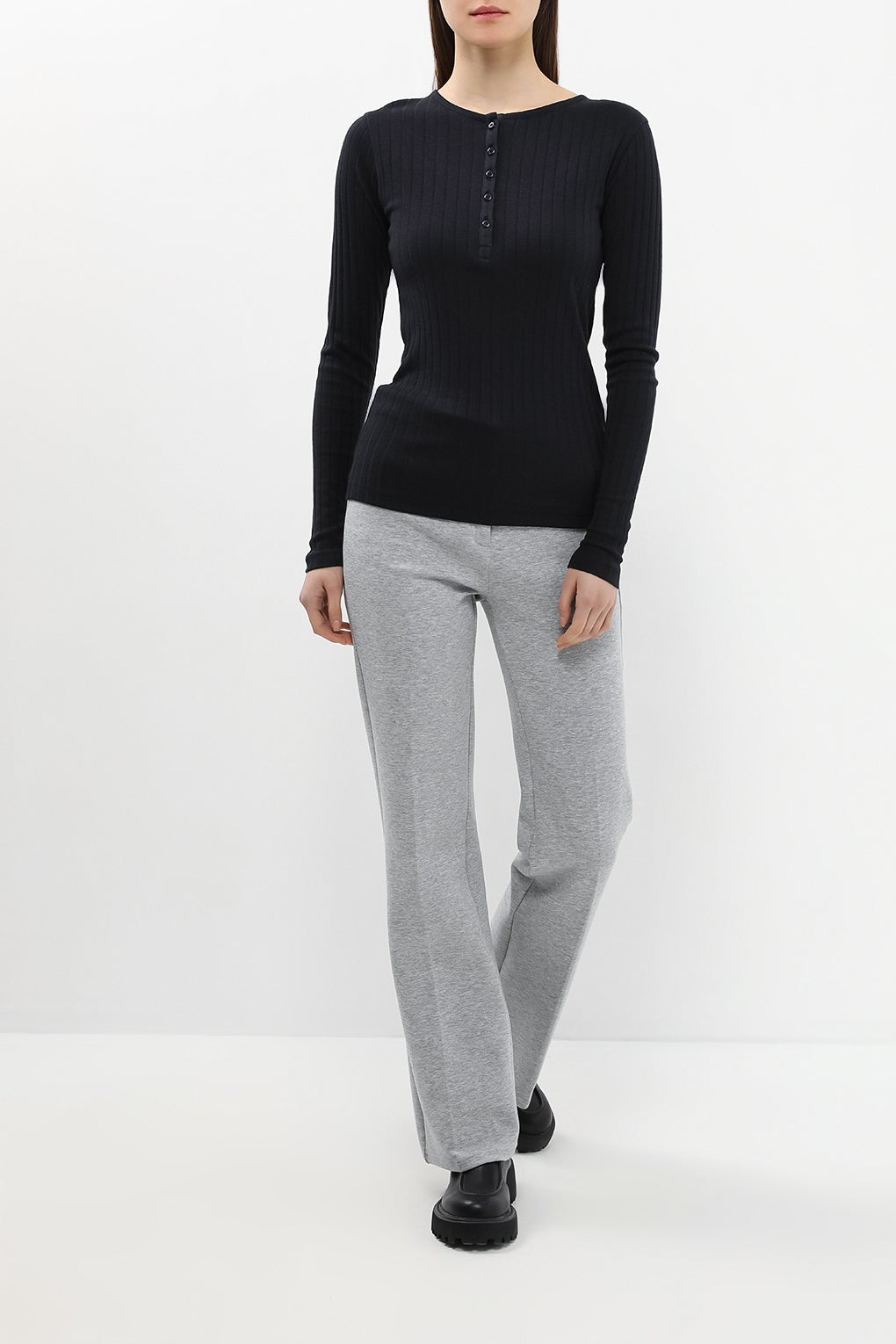 Women's knitted trousers Marc O'Polo, gray
