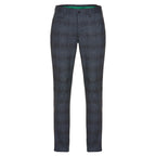 Men's trousers Alberto Rob DS ceramica slim fit, navy blue check
