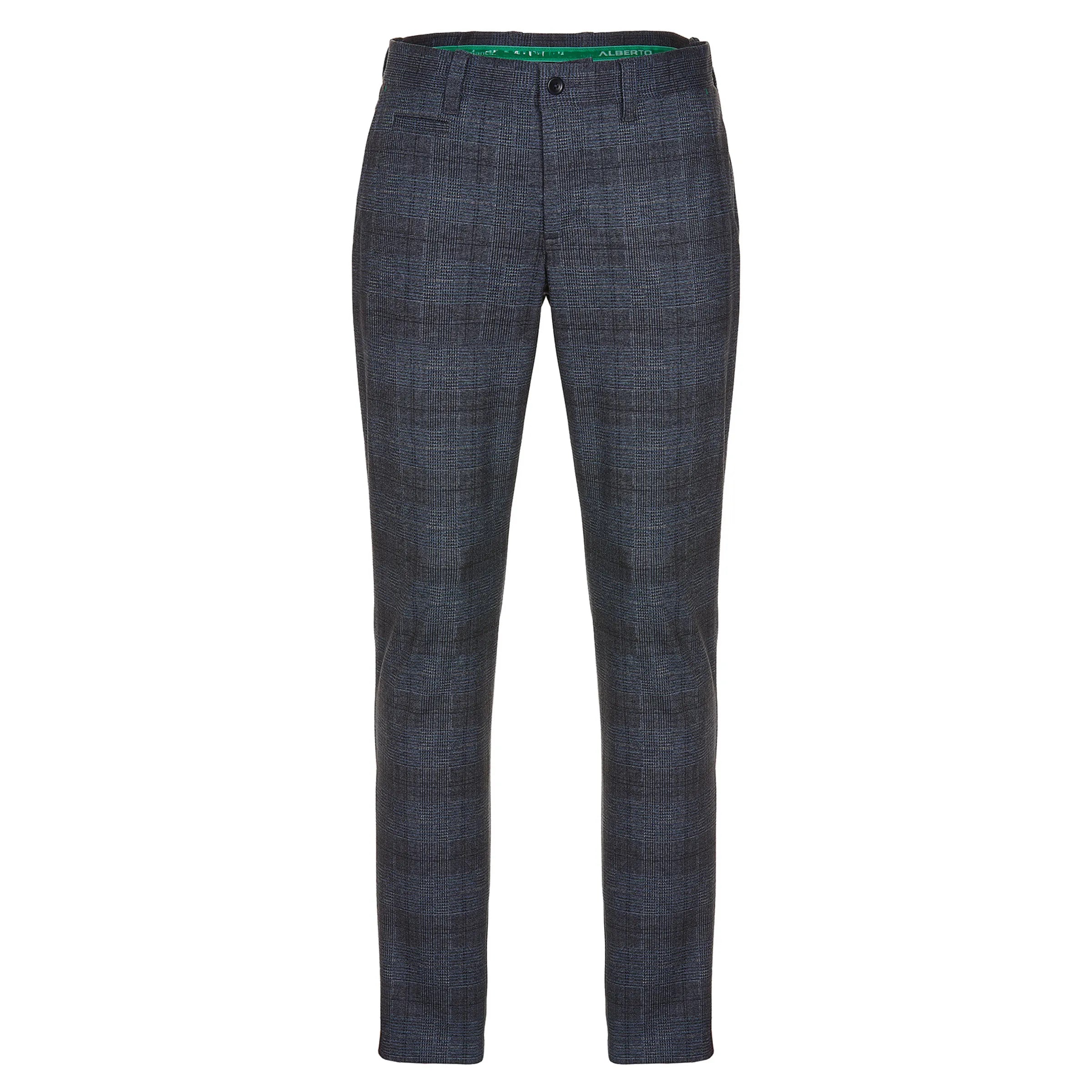 Men's trousers Alberto Rob DS ceramica slim fit, navy blue check