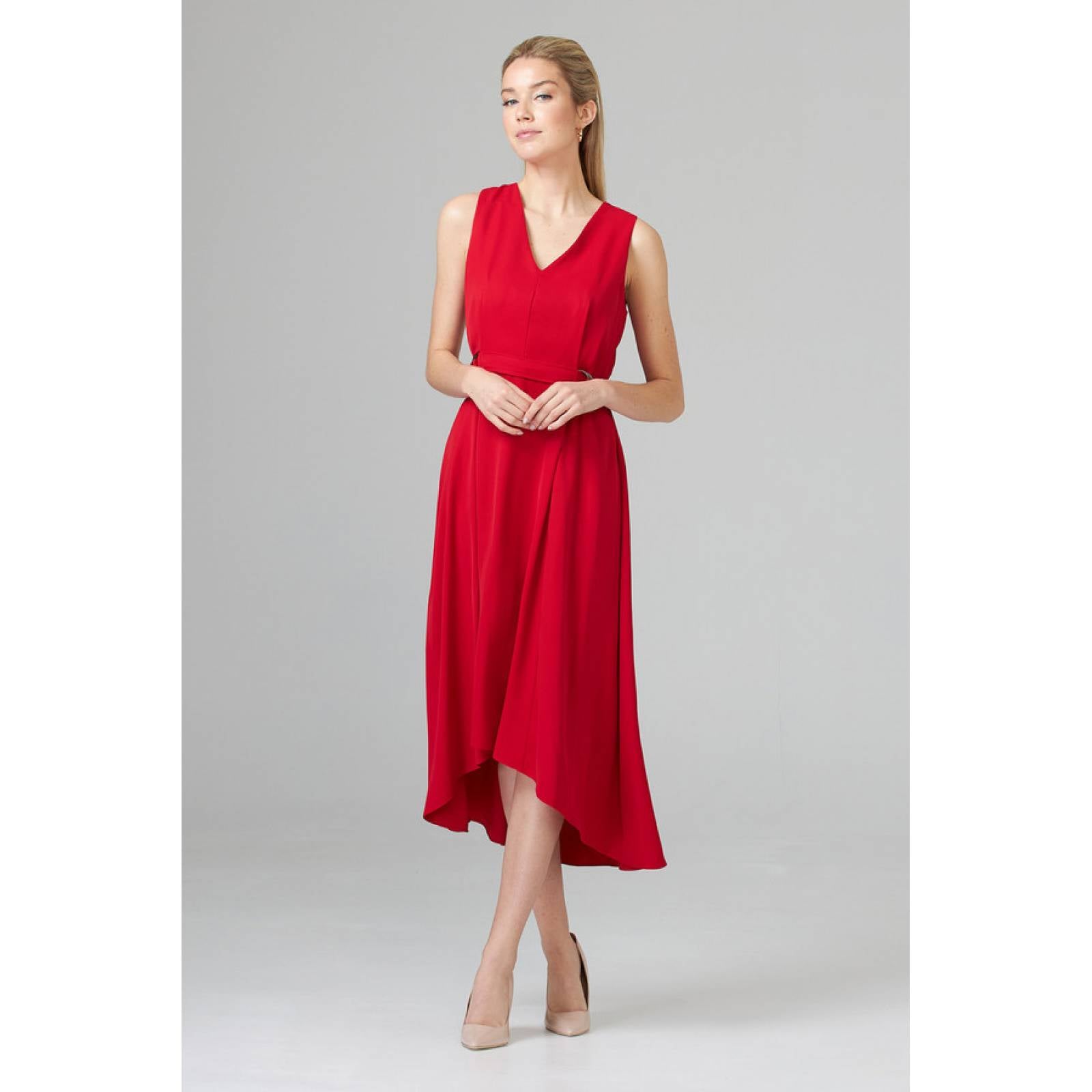 JOSEPH RIBKOFF Asymmetrical dress, red
