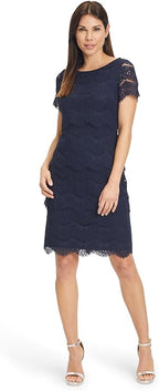 Vera Mont Women's evening dress with lace, dark blue