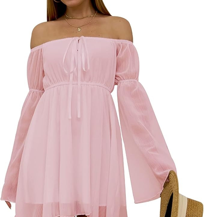 Women's summer mini dress/tunic Nia, pink