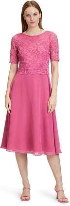 Women's handmade evening dress Vera Mont, pink