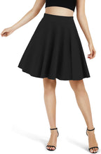 Urban CoCo Women's flared knee-length skirt, black