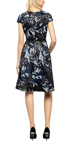 Apart Women's flared jacquard dress, multi-colored