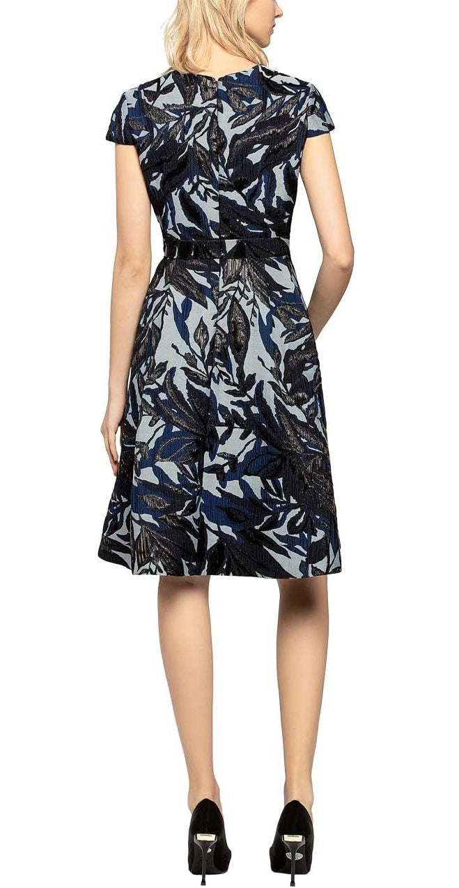 Apart Women's flared jacquard dress, multi-colored