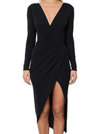 Women's cotton wrap dress Numinou, black