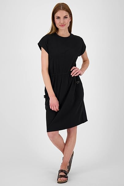 Alife &amp; Kickin Women's cotton sporty-elegant dress, black 