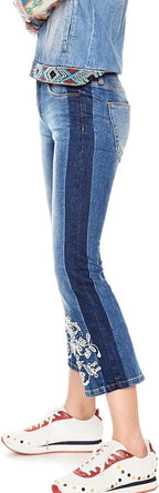Women's jeans with floral accent Desigual Maggy