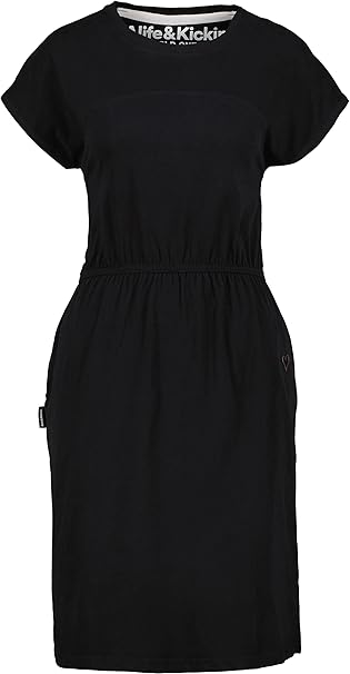 Alife &amp; Kickin Women's cotton sporty-elegant dress, black 