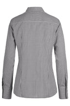 Women's cotton shirt By Mi, white-black check