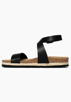 Women's black sandals SUNBAY