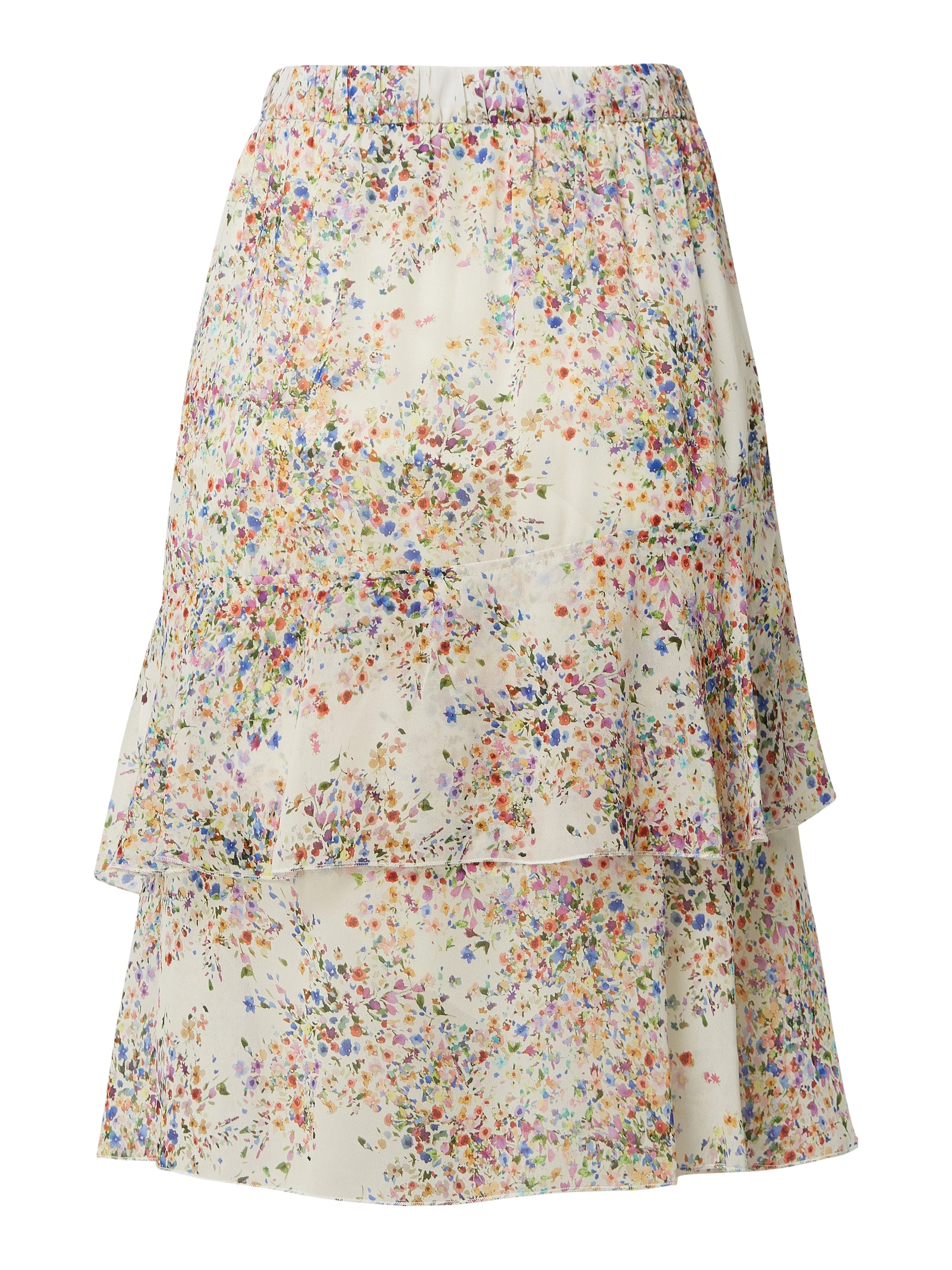Summer colorful viscose skirt Set - medium length