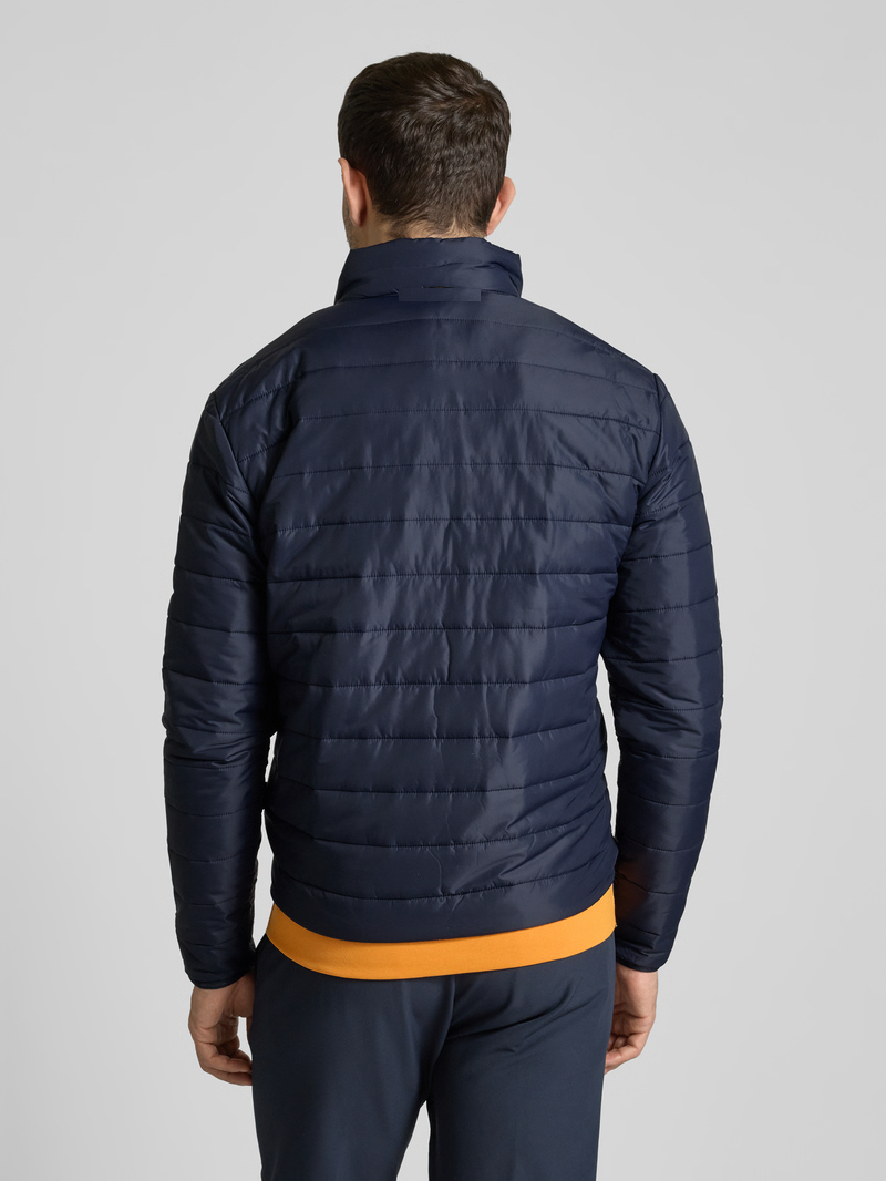 Men's waterproof quilted jacket, dark blue 