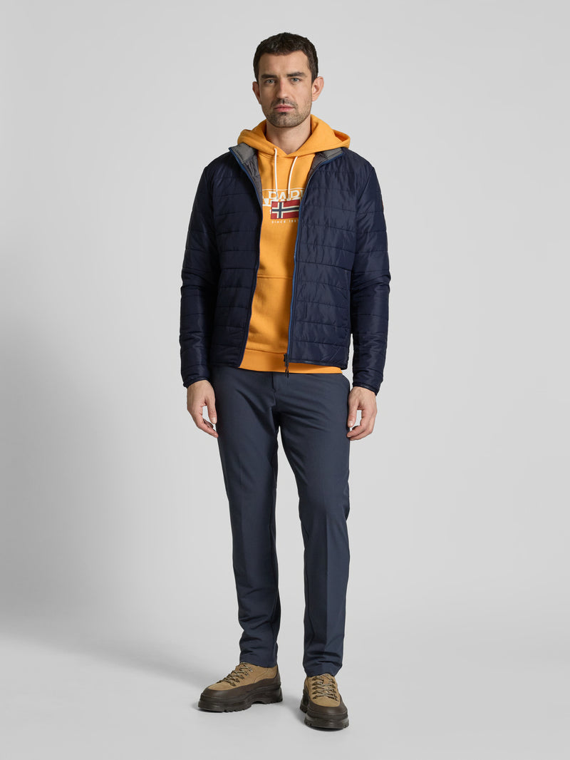 Men's waterproof quilted jacket, dark blue 