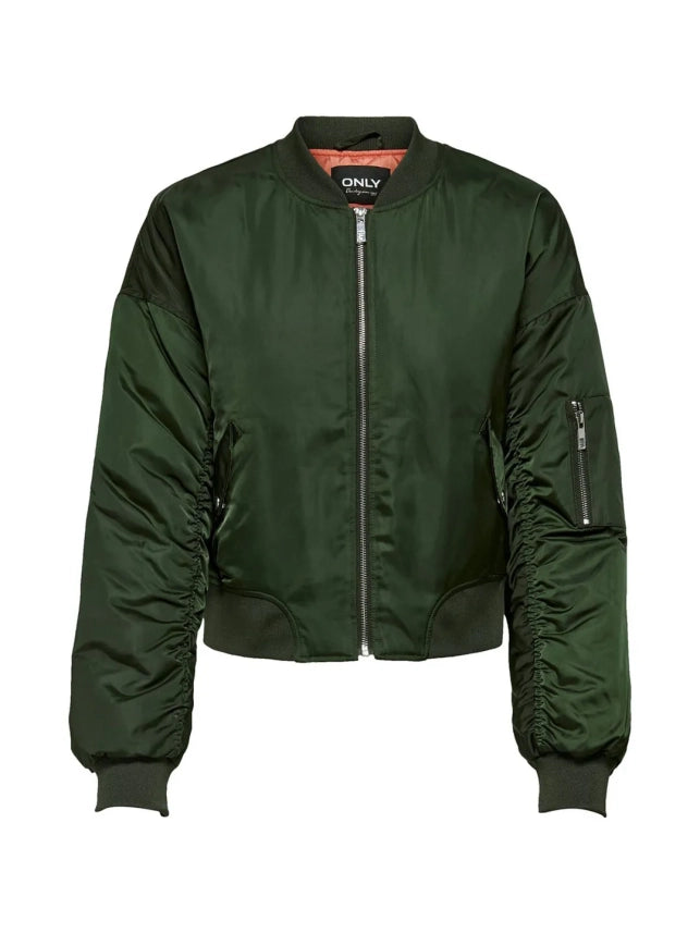 Women's bomber jacket in olive green color ONLY