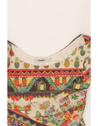 Desigual Women's cotton short dress, white with print