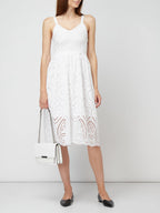 Rich &amp; Royal Women's cotton dress with embroidery, white