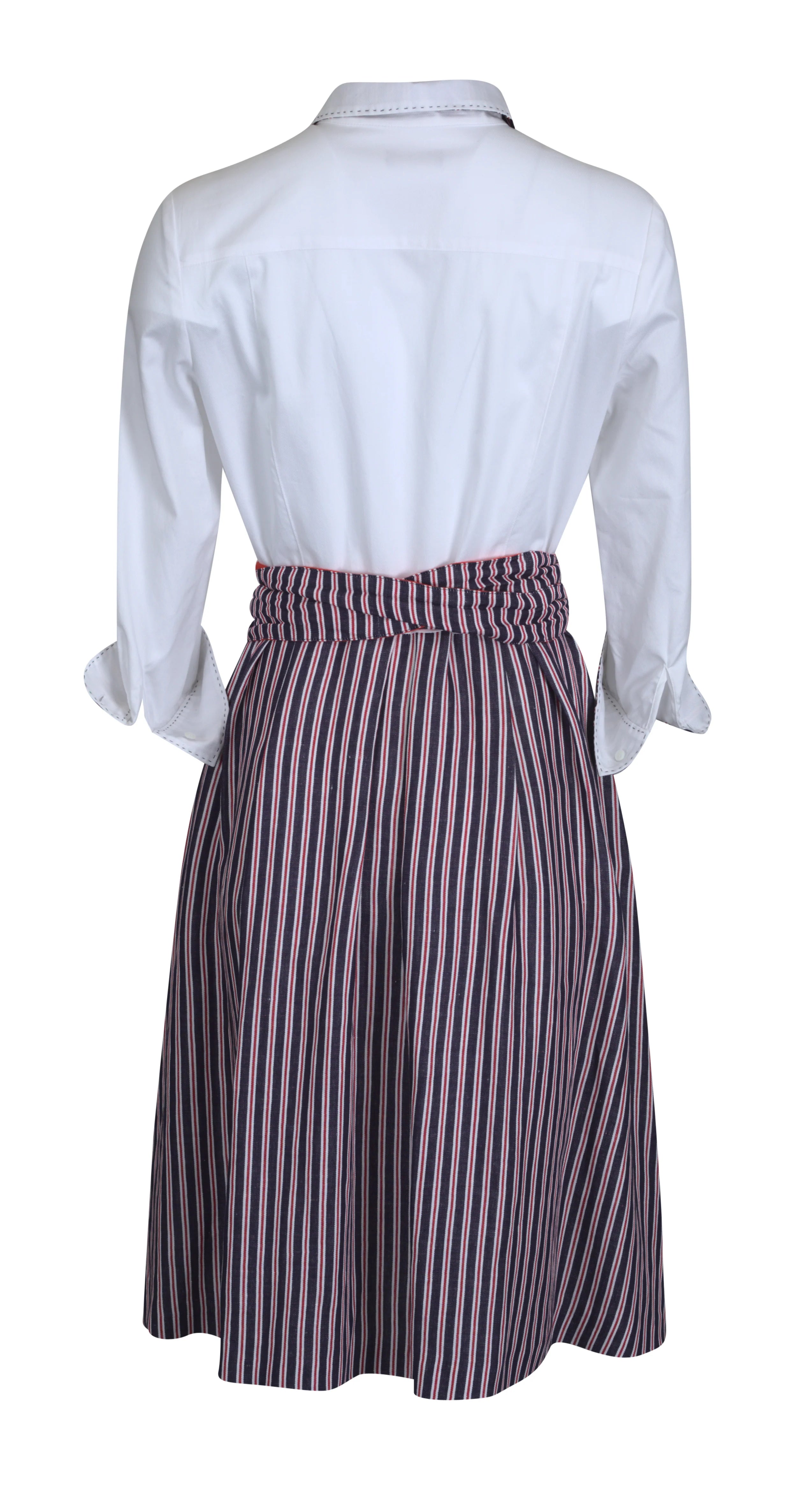 Schneiders Women's elegant linen and viscose dress, white/checkered