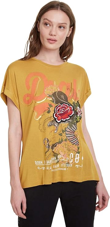 Дамска памучна тениска Desigual "Ella"