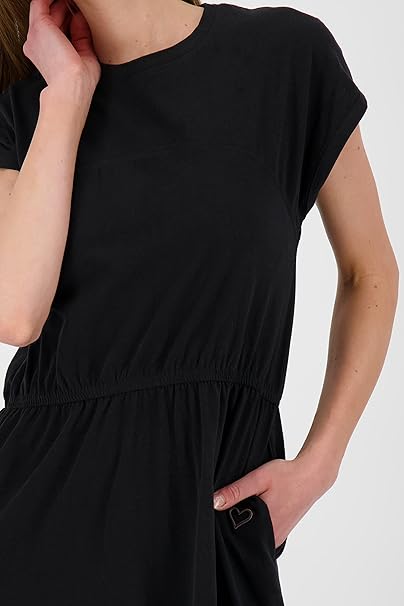 Alife &amp; Kickin Women's cotton sporty-elegant dress, black 