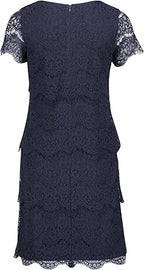Vera Mont Women's evening dress with lace, dark blue