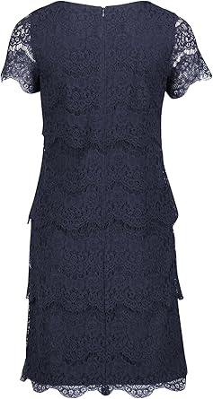 Vera Mont Women's evening dress with lace, dark blue