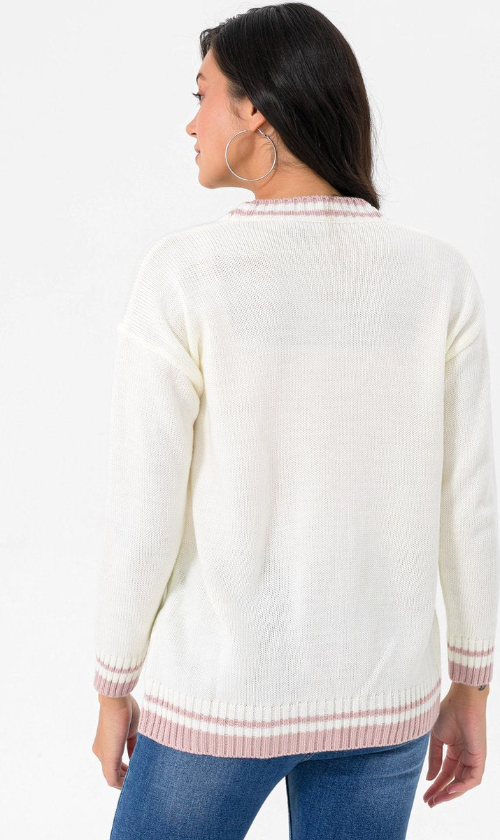 Women's knitted cardigan with V-neck Felix Hardy
