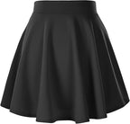 Urban CoCo Women's flared knee-length skirt, black