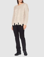 Women's sweater in "destroyed" style with zigzag knit Replay
