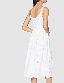 Rich &amp; Royal Women's cotton dress with embroidery, white