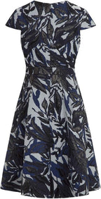 Apart Women's flared jacquard dress, multi-colored