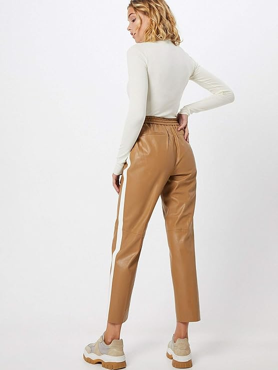 Women's trousers OPUS Manu ST made of eco-leather
