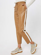 Women's trousers OPUS Manu ST made of eco-leather