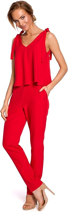 Made of Emotion Women's elegant jumpsuit, red
