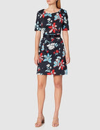 Betty Barclay Women's cotton dress, dark blue with floral print