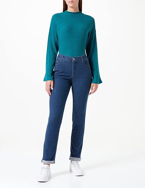 GARDEUR Women's classic straight cotton jeans, blue