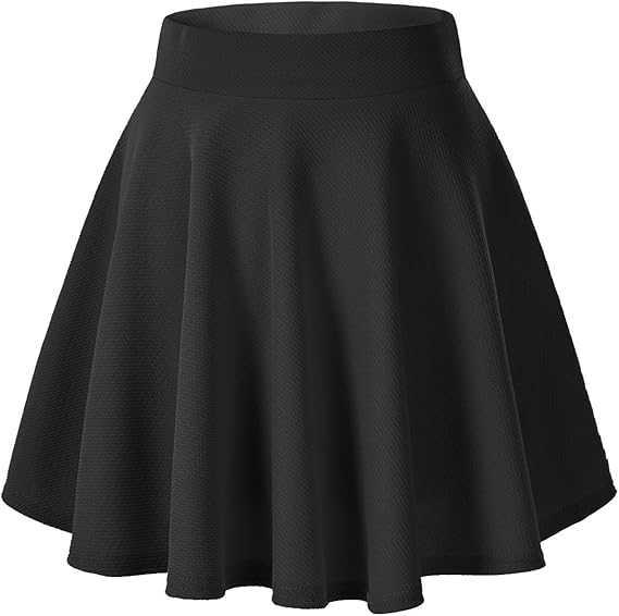 Urban CoCo Women's flared knee-length skirt, black