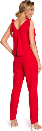 Made of Emotion Women's elegant jumpsuit, red