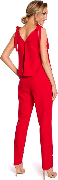 Made of Emotion Women's elegant jumpsuit, red