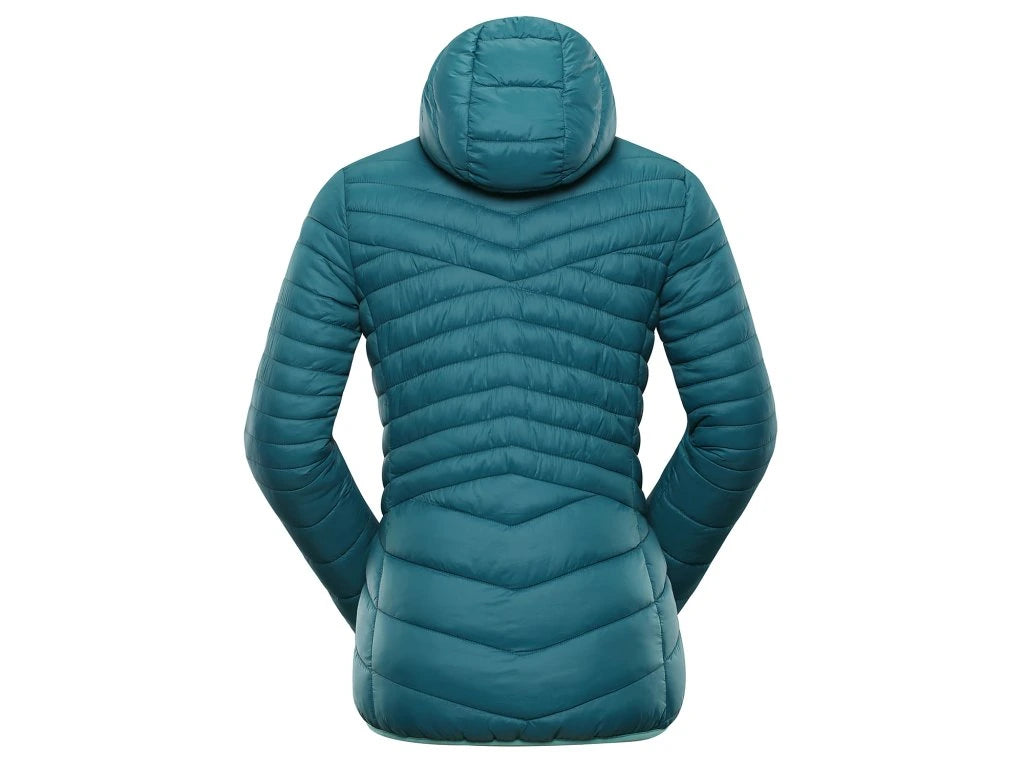 MUNSRA Women's hiking waterproof reversible jacket, green