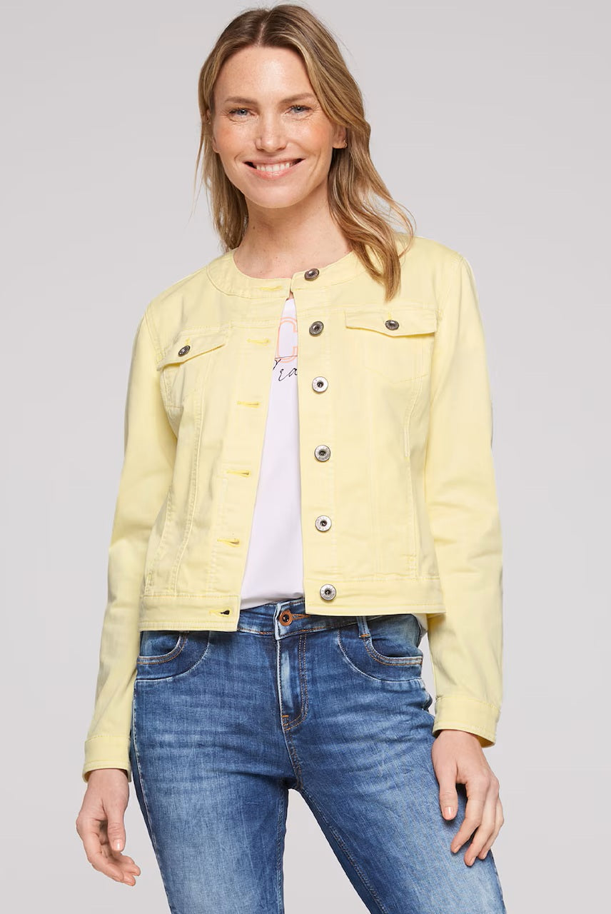BETTY BARCLAY Cotton denim jacket, yellow 