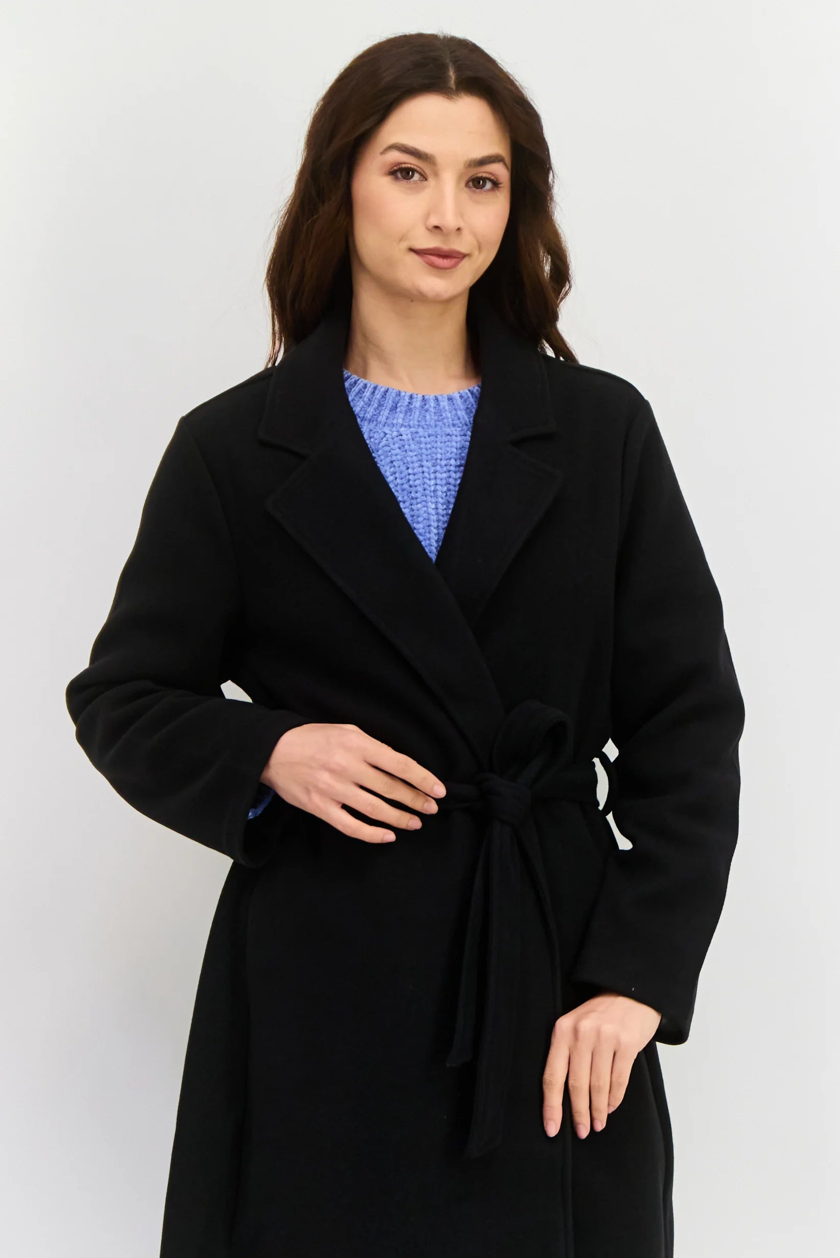 Women's wool coat with cashmere, light brown 