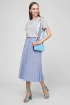 Women's blue pleated skirt Tommy Hilfiger DAISY