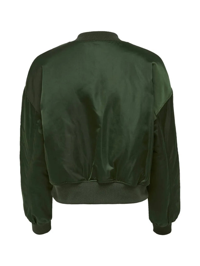 Women's bomber jacket in olive green color ONLY