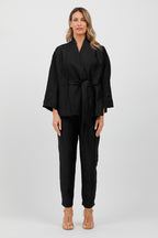 Women's trousers with elastic belt ALPHA STUDIO