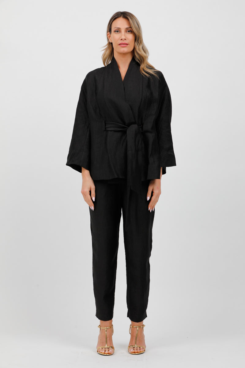 Women's trousers with elastic belt ALPHA STUDIO